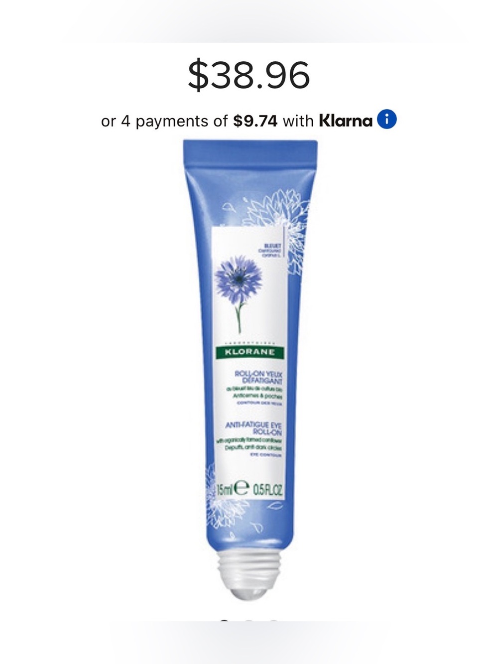New Klorane Anti-Fatigue Eye Roll-On